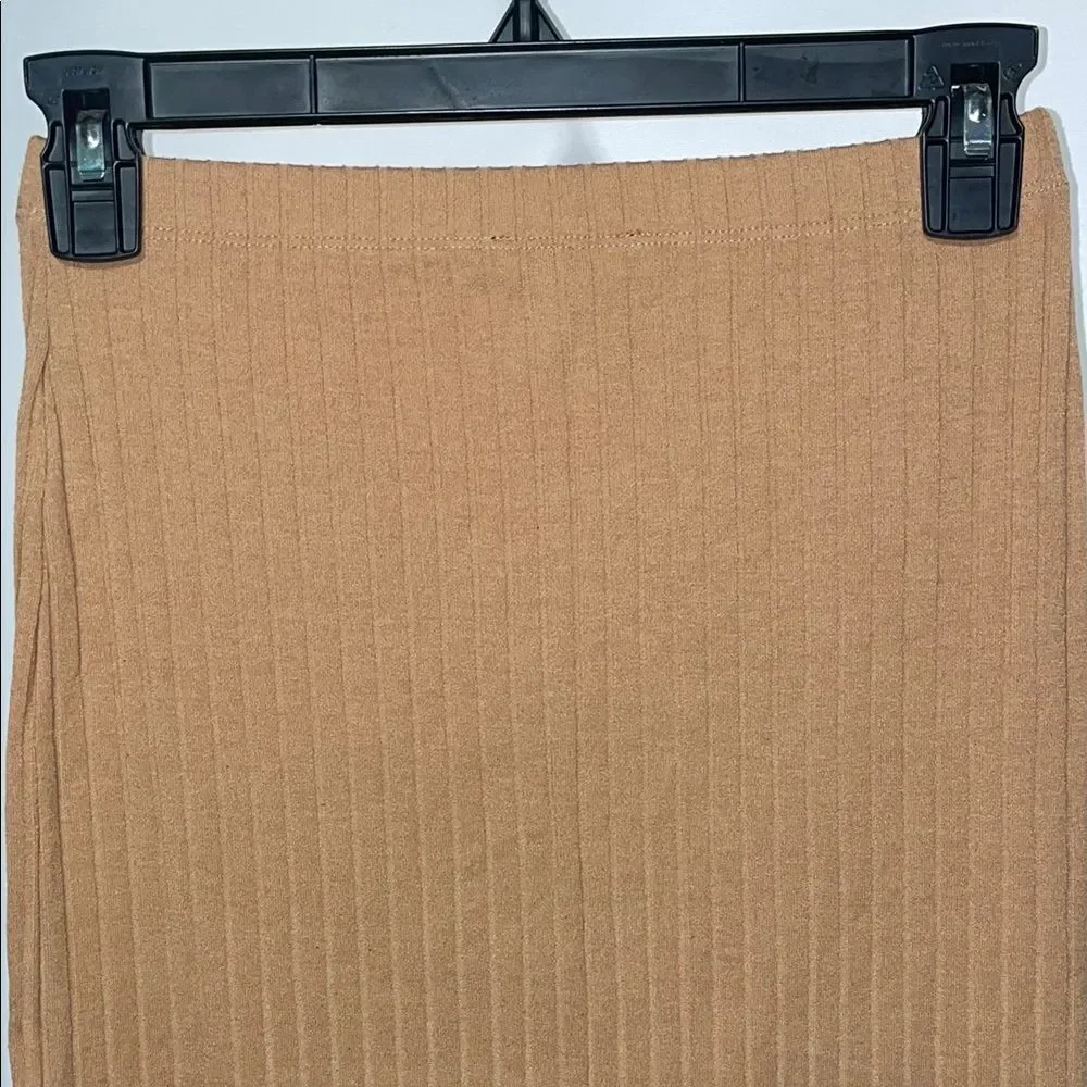 Forever 21 Tan Ribbed Pencil Skirt for Work